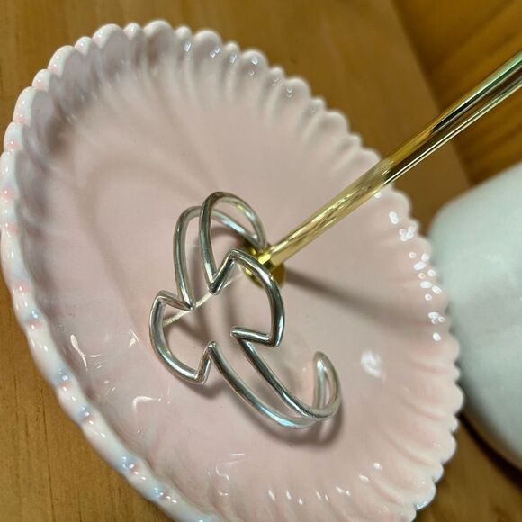 Lucky Brand Silver Cuff Bracelet #LBBR1 - Picture 2 of 6